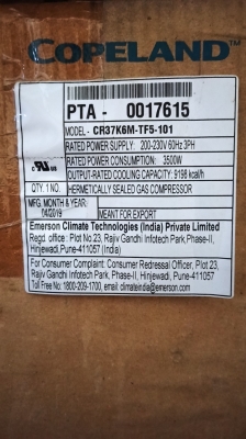 Máy nén Copeland CR037K6M TFD5 101